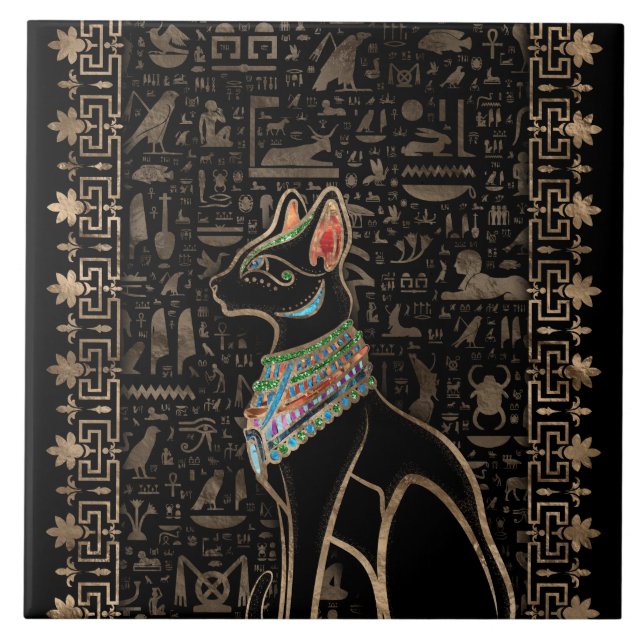 Carreau Cat égyptien - Bastet (Devant)