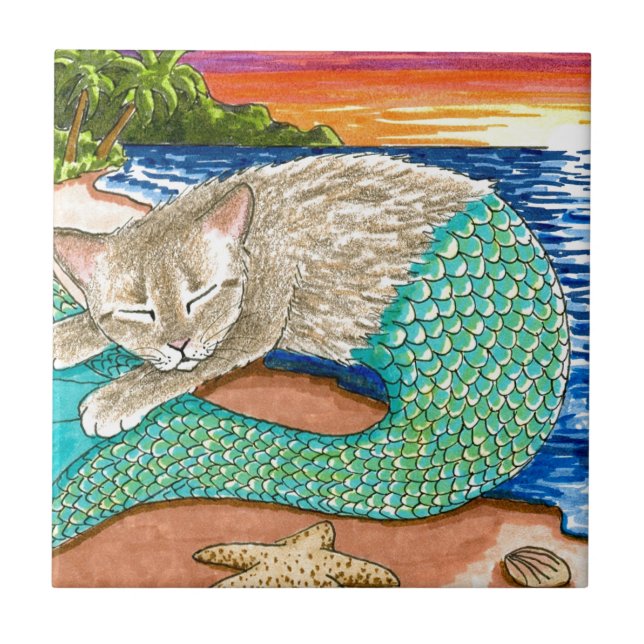Carreau Cat Mermaid 23 (Devant)