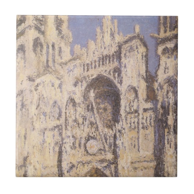 Carreau Cathédrale de Rouen, Harmony Blue Gold de Claude M (Devant)