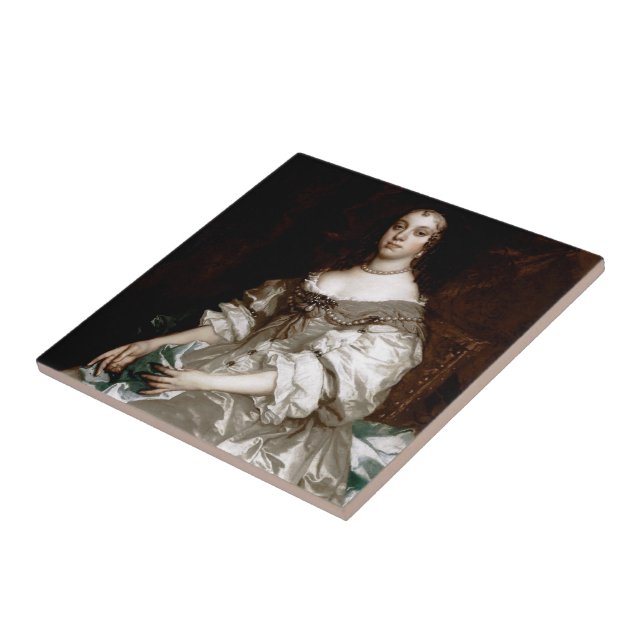 Carreau Catherine de Braganza par monsieur Peter Lely (Côté)