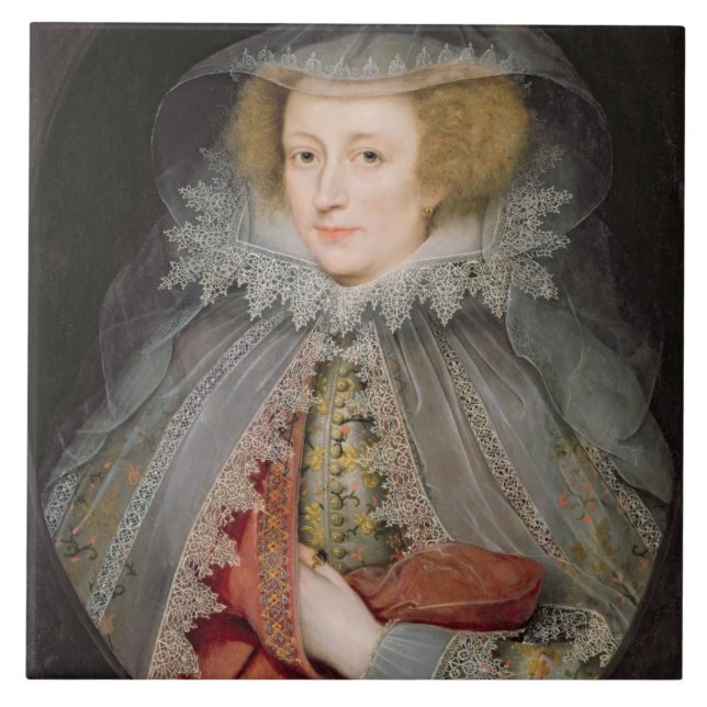 Carreau Catherine Killigrew, Madame Jermyn, 1614 (huile (Devant)