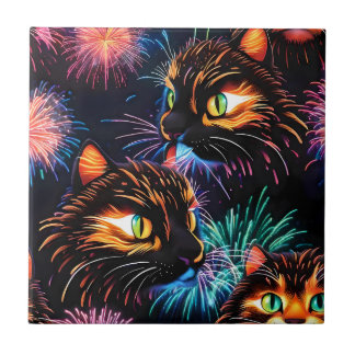 Carreau Cats Fireworks