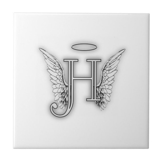 Carreau Ce dernier initial de l'alphabet H d'ange s'envole (Devant)