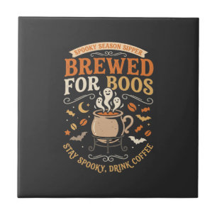 Carreau Célébration de fantômes de café d'Halloween