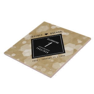 Carreau Célébration élégante du 1er anniversaire de mariag