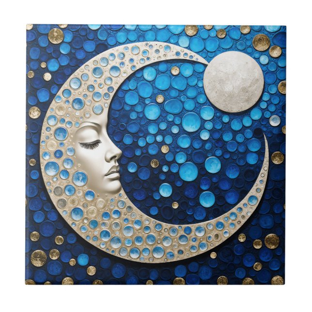 Carreau Celeste : Femme dans la lune (Devant)
