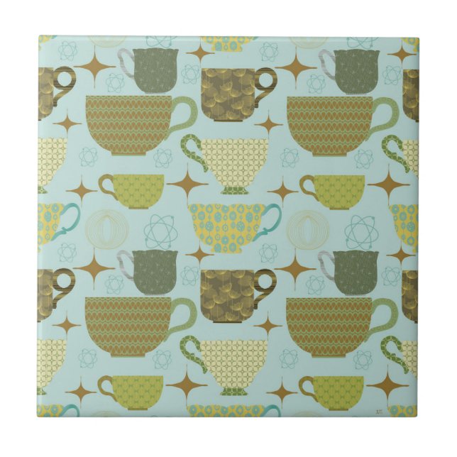 Carreau Centre-siècle moderne Turquoise Teacup (Devant)