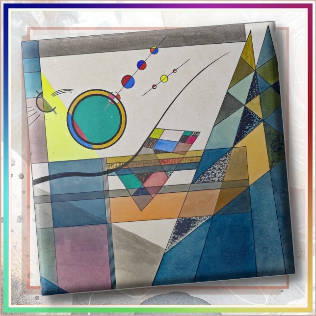 Carreau CERAMIC TILE - "Green" - Wassily Kandinsky (This Ceramic Tile features an abstract art image entitled "Green" by Kandinsky.)