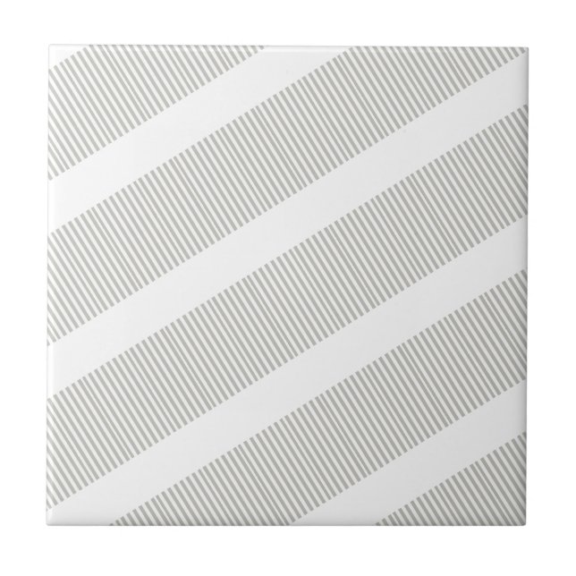 Carreau Ceramic Tile Grey & White Stripe (Devant)