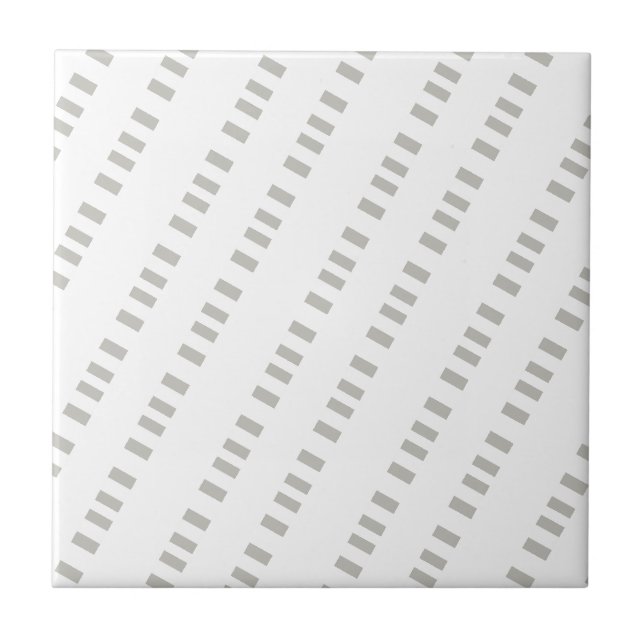 Carreau Ceramic Tile Grey & White Stripe (Devant)