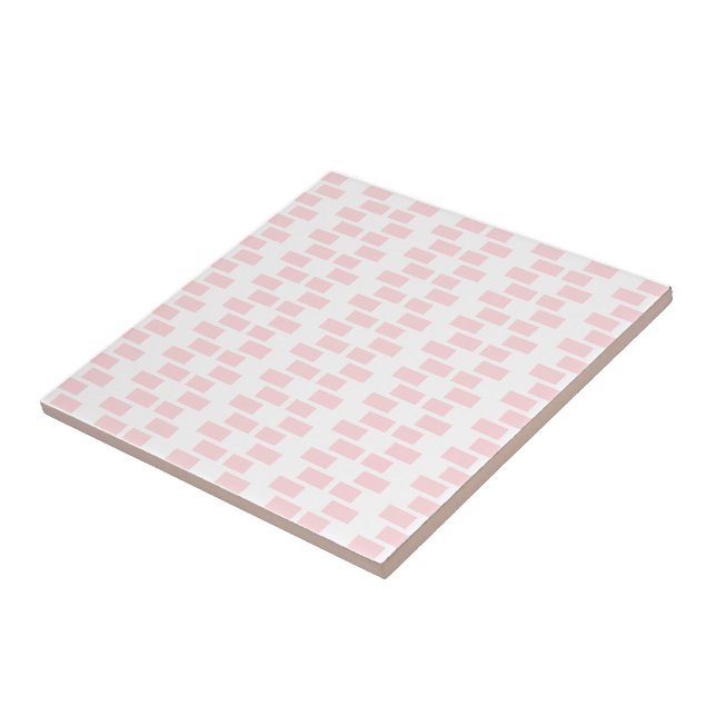 Carreau Ceramic Tile Pink & White Stripe Square (Côté)