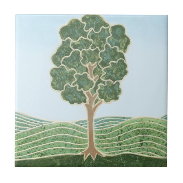 Carreau Ceramic tile with Primitive Tree image (Devant)
