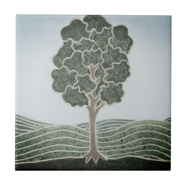 Carreau Ceramic tile with Primitive Tree image (Devant)