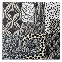 céramique avec design noir et blanc audacieux