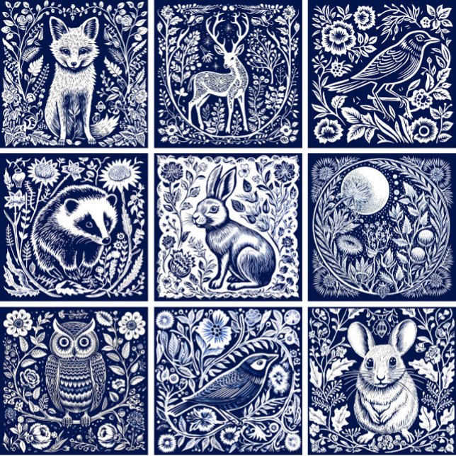 Carreau Céramique de cerf rustique (Créateur téléchargé)