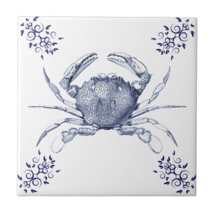 Carreau Céramique de Crustacés ~ Crabe commun de l'océan P