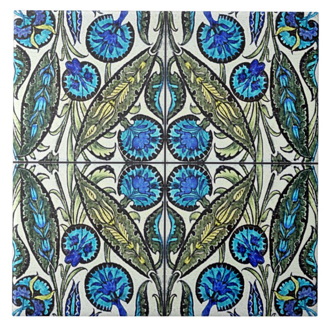 Carreau Céramique de William De Morgan Victorian (Devant)