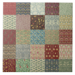 Carreau Céramique d'édredon de patchwork de William Morris