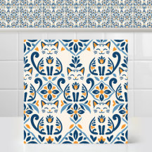 Céramique espagnole Majolique Motif de chat d'art