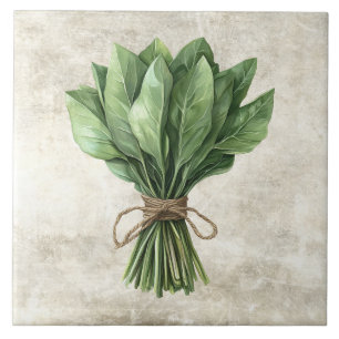 Carreau Céramique Faux d'Herbe d'Oseille Rustique