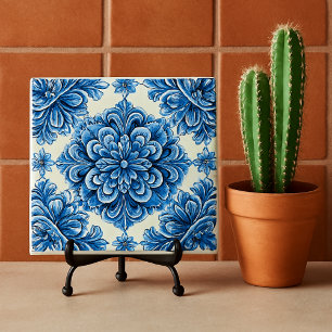 Carreau Céramique mexicaine Talavera Caracol Azul