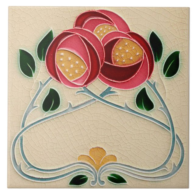 Carreau Céramique Rose Mackintosh (Devant)