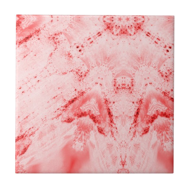 Carreau céramique rose rouge art géométrique Abstraite (Devant)