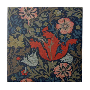 Carreau Céramique rouge brillante de Compton de fleur