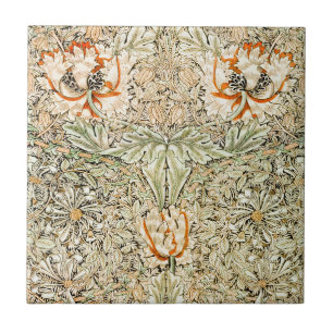 CARREAU CÉRAMIQUE: WILLIAM MORRIS : HONEYSUCKLE