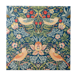 CARREAU CÉRAMIQUE: WILLIAM MORRIS : STRAWBERRY THE