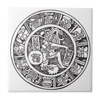 Carreau Cercle maya, hiéroglyphe mexicain(Maya)