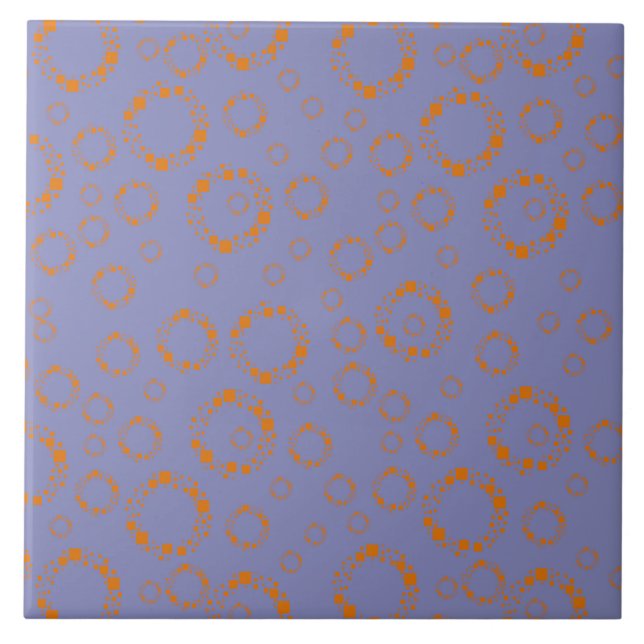 Carreau cercle pourpre orange girly carré motif vertige (Devant)