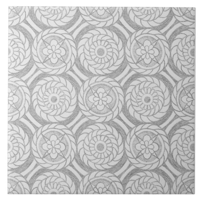Carreau Cercles Abstraits Gray Géométriques Motifs (Devant)