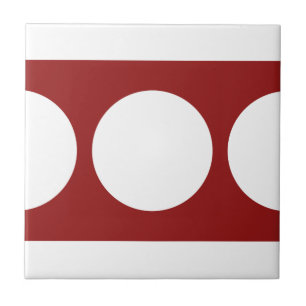 Carreau Cercles blancs en rouge