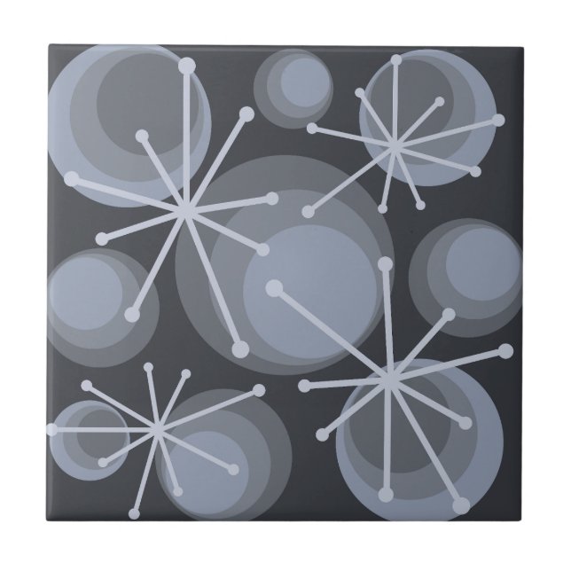Carreau Cercles du milieu du siècle Débute Ardoise (Devant)