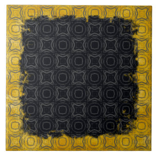 Carreau Cercles et diamants en Motif de bronze