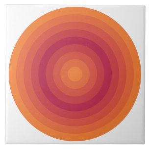 Carreau Cercles Sun Orange Viva Magenta