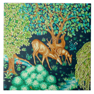 Carreau Cerfs communs de William Morris par une copie de