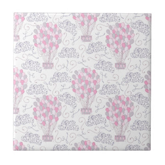 Carreau Cerfs-volants en art de nurserie rose