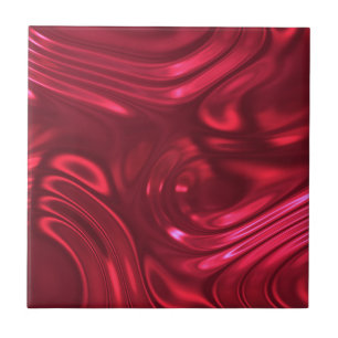 Carreau Cerise Crimson Red Swirl