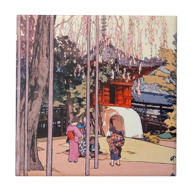 Carreau Cerisier japonais Cool dans l'art de Kawagoe Yoshi (Devant)