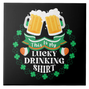 Carreau C'est ma Saint-Patrick de bière Lucky à boire