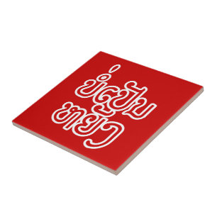 Carreau C'est OK ♦ Bor Pen Yang en Laos / Écriture laotien