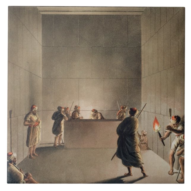 Carreau Chambre et sarcophage dans la grande pyramide du (Devant)