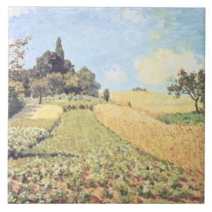 Carreau Champ de blé d'Alfred Sisley  