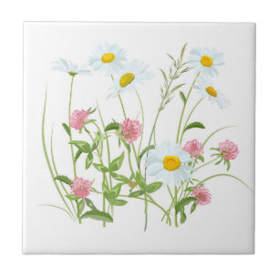 Carreau Champ de fleurs  Tuile céramique personnalisée