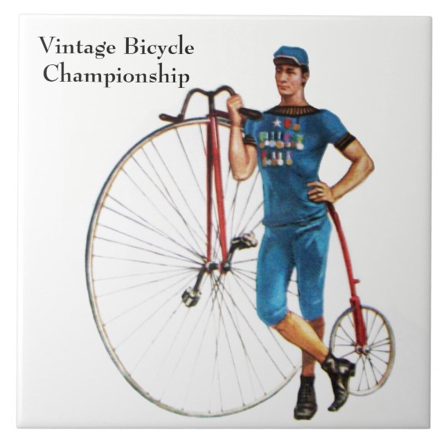 Carreau Championnat vintage de vélo (Devant)