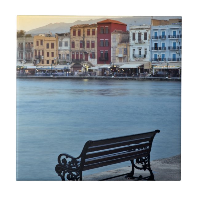 Carreau Chania à la tombée de la nuit, Chania, Crète, Grèc (Devant)