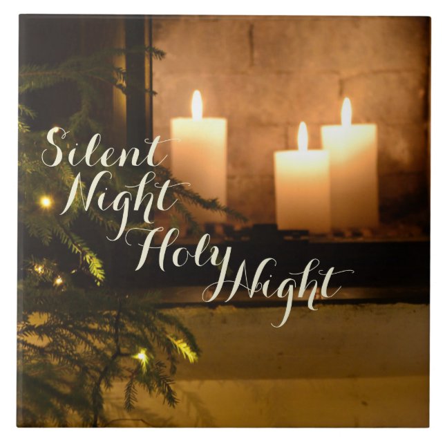 Carreau Chant de Noël aimé "de nuit sainte de nuit (Devant)