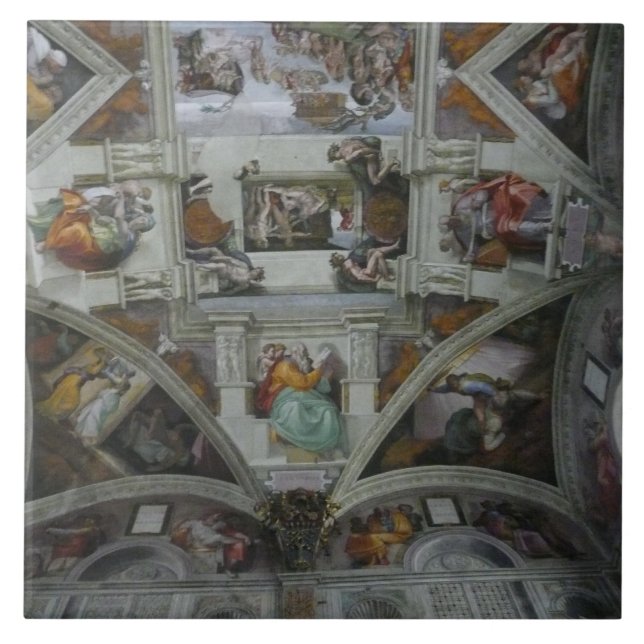 Carreau Chapelle Sixtine, plafond, Rome Italie (Devant)